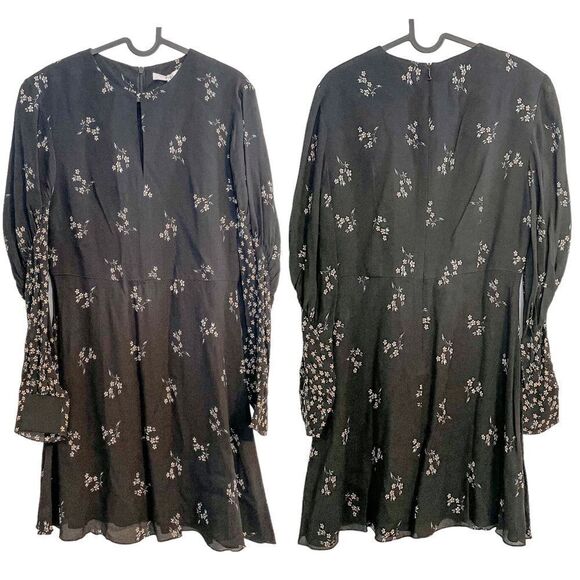 Tibi Lila Florence Mini Dress Black Floral 4 - Picture 7 of 11